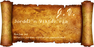 Jordán Viktória névjegykártya